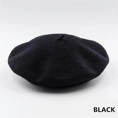 Vintage Beret Hat Flat Cap For Women Retro Classic Style Wool Beret Caps Modern Women Hats