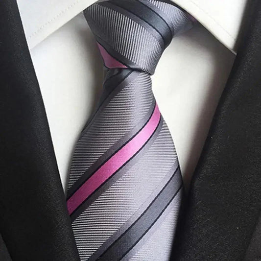 Vintage Business Neck Tie for Men Suit Wedding Party Necktie Formal Dress Classic Striped Men's tie 100% Silk Necktie For Men
