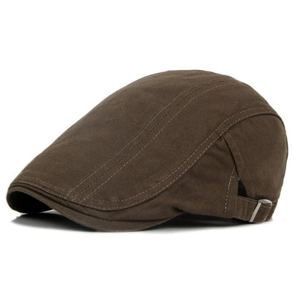 Vintage Men Beret Hats Classic Simple Winter Warm Caps Cotton Comfortable Autumn Beret Flat Hat Quality Durable Retro Men's Hat Unique Berets For Men Retro Cap