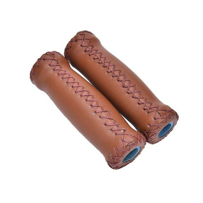 Vintage Retro Riding Road Mountain Bike Bicycle Handlebar Grip Artificial Leather Cycling Grip Health Gear Bicycle Handlebar Grips Bike Handle Cover Grips Artificial Leather Bicycle Handle Covers For Sports Riding