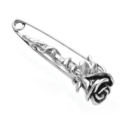 Vintage Rose-flower Safety Pins For Women Men Classic Suits Scarf Trousers Brooches Gifts Jewelry Making Charms Findings Supplies Crafting Safety Pins