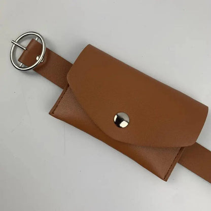 Vintage Simple PU Leather Fashion Belt Elegant Design Buckle Belt For Jeans Ladies Charming Dress Waist Belt