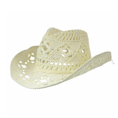 Vintage Straw Cowboy Hat Hand Made Beach Straw Hat Summer Outdoor Men's And Women's Big Brim Sun Hat  Elegant Party Cap Sun Protection Unisex Hats Breathable Hat