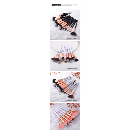 Vintage Style 5/10/15Pcs Makeup Brushes Set Powder Eye Shadow Foundation Blush Blending Make Up Brush Beauty Cosmetic Kit Tools