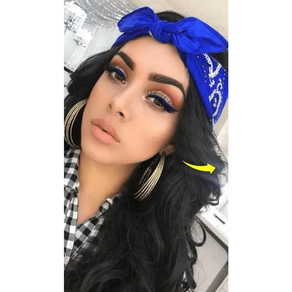 Vintage Style Print Bandana Hair Bands for Girls Women Headband Square Scarf Face Mask Cross Turban Bandanas Headwear