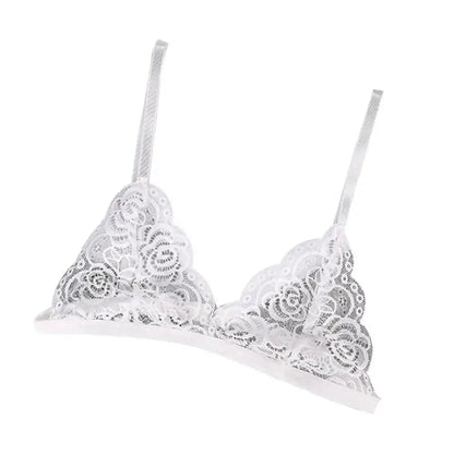 Vintage Style Women's Thin Bra Without Chest Pad Fashionable Sexy Lace Bra Back Buckle Tube Top Women's  Underwear Summer Clothes
