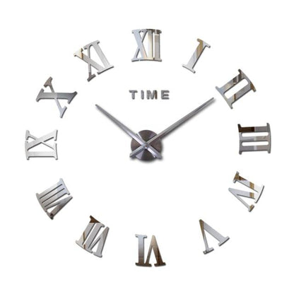 Wall Clock Promotion New Home Decor Large Roman Mirror 3D Wall Clock Mirror Surface Decorative Clock Large Wall Sticker Clock for Living Room Bedroom Office Home Decorations Fashion  Modern Quartz Clocks Living Room  Sticker Watch
