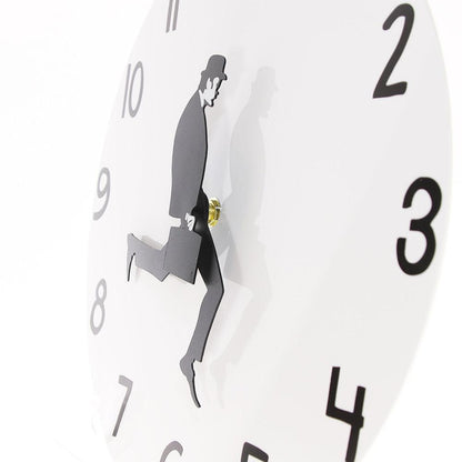 Wall Clock Silly Walk Wall Clock Comedy Creative Artwork Sweep Seconds Silent Funny Modern Silent Wall Watch Clock for Living Room Decor  Comedian Home Decor Novelty Wall Watch Funny Walking Silent Mute Clock