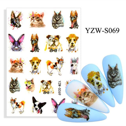 Water Decal Nail Art Decorations Nail Sticker Tattoo Full Cover Beauty Decals Manicure Supplies Accessories  Women Kids Girls Manicure Decoration Nail Art Supplies 3D Self-Adhesive Nail Decals Designer Nail Stickers for Acrylic Nails
