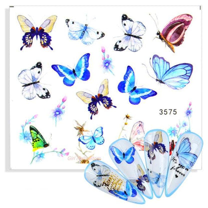 Water Decals Nail Tattoo Wolf Animal 3D Embossed Nail Sticker Flower Adhesive Manicure Slider Nail Art Tips Curve Graffiti Nail Design for Acrylic Nail Supplies Designer Nail Decorations for Women Girls Kids 3D Nail Art Stickers Decals