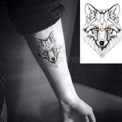 Waterproof Animal Temporary Tattoo Sticker Wolf Modern Tatoo Foot Neck Luxury Tattoos For Men Women