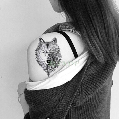 Waterproof Animal Temporary Tattoo Sticker Wolf Modern Tatoo Foot Neck Luxury Tattoos For Men Women