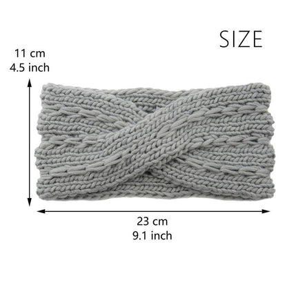 Wide Knitted Headband Bows Knotted Winter Women Turban Hair Accessories For Girls Lady Soft Knitting Winter Headbands Gorgeous Hair Accessories For Women