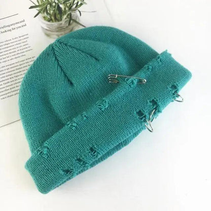 Winter Hat Women Knitted Fashion Warm Thick Hat Autumn Hip Hop Hole Beanies Unisex Basic Cap For Both Men Women Knitted Beanies Fashion Warm Hat