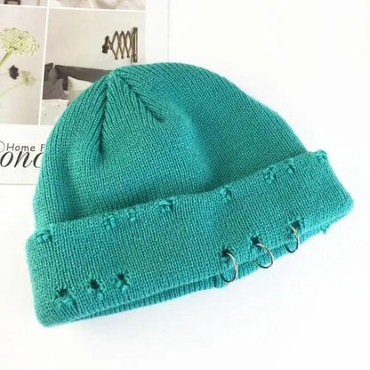 Winter Hat Women Knitted Fashion Warm Thick Hat Autumn Hip Hop Hole Beanies Unisex Basic Cap For Both Men Women Knitted Beanies Fashion Warm Hat