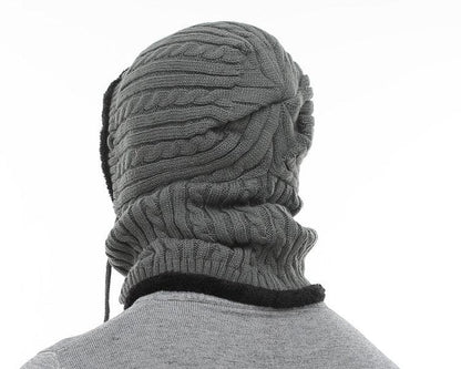Winter Knitted Hat Beanie Men Beany Skellies Beanies Winter Hats For Women Men Caps Gorgas Bonnet Mask Brand Hats Hooded Cowl Neckerchief with Drawstring Soft Balaclava Pullover Knitted Beanie for Adults Men Women Ski Caps