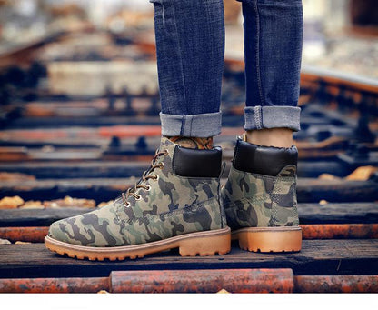 Winter Luxury Shoes Mens Flat Heel Boots Fashion Warm Ankle Boots Outdoor Warm Non Slip Fur Lined Ankle Boots Leather Winter Walking Shoes For Mens