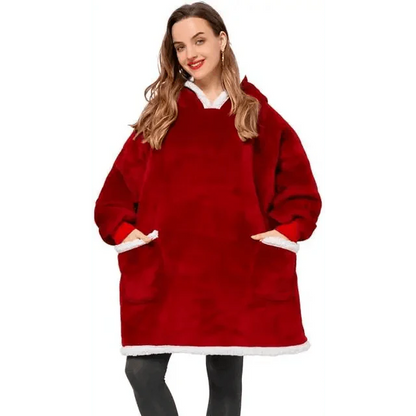 Winter Oversized Wearable Blanket Women Hoodies Sweatshirt TV Blanket With Sleeves Pullover Warm Soft Unisex Hoody Comfortable Sweatshirts For Autumn