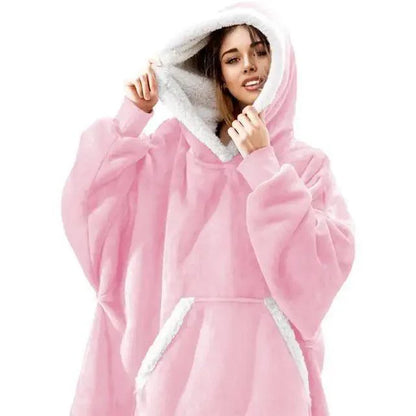 Winter Oversized Wearable Blanket Women Hoodies Sweatshirt TV Blanket With Sleeves Pullover Warm Soft Unisex Hoody Comfortable Sweatshirts For Autumn