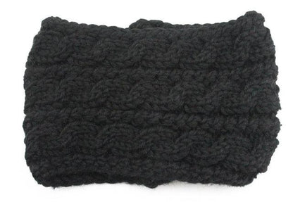 Winter Soft Wool Knit Warm Lightweight Ear Protection Crochet Headbands Elegant Turban Outdoor Sports Headwear Hair Ribbons Hair Accessories For Girl
