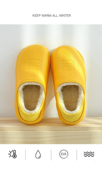 Winter Waterproof Home Slippers Womens New Plush Warm House Soft Slippers Non-Slip Memory Foam Couples Shoes Women's Cozy Warm Slippers Memory Foam Indoor Outdoor Winter Slippers
