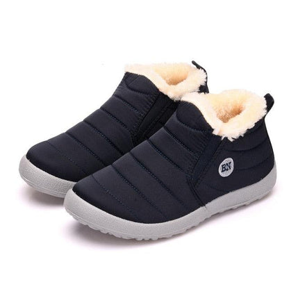 Winter Waterproof Shoes Men's Fashion Sneakers Outdoor Work Warm Shoes For Men Slip On Casual Comfortable Warm Outdoors Walking Waterproof Soft Shoes
