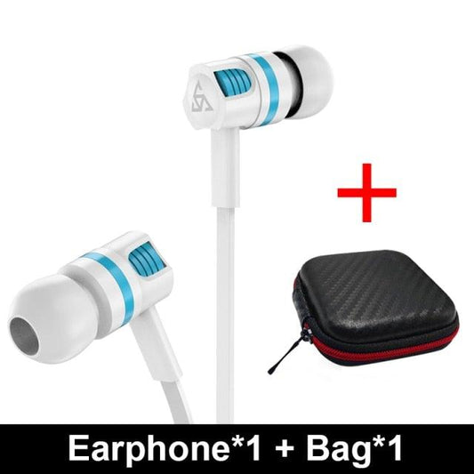 Wired in-Ear Headphones With Tangle-Free Cord Noise Isolating Bass Driven Sound Metal Earphones Carry Case Ear Bud Tips In-ear Earphone  Super Bass Sound Sport Headset With Mic for Phones Ear Phone For Women 3.5mm