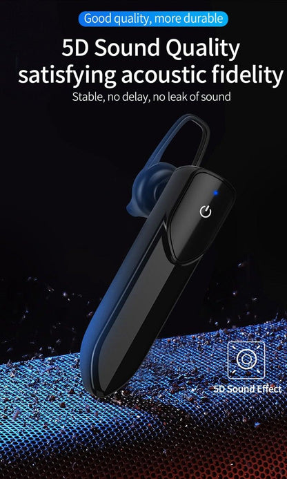 Wireless Bluetooth Headset Business Hands Free Long Standby V5.0 Earphones Waterproof Sport Earbuds With Microphone For Driving