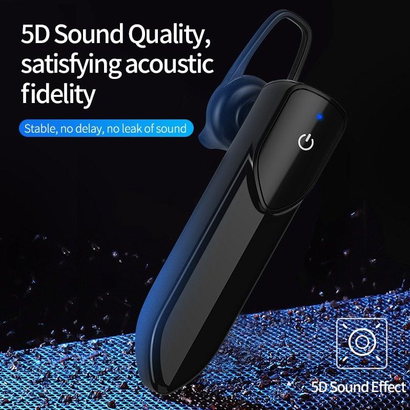 Wireless Bluetooth Headset Business Hands Free Long Standby V5.0 Earphones Waterproof Sport Earbuds With Microphone For Driving