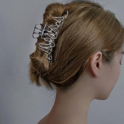 Woman Novelty Minimalist Dainty Design Irregular Hairpins Punk Style Metal Silver Hair Claws Barrettes Women Hair Accessories Hair Clips Hairgrip