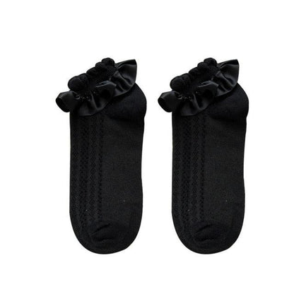 Woman Summer Ruffle Socks Short Socks Nylon Lace Socks Anime Cartoon Sweet Girls Hosiery Cosplay Costumes Accessories
