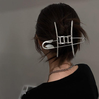 Woman Trendy Silver Pin Minimalist Dainty Design Hair Claws Women Hair Clips Fashion Hairpins Women Hair Accessories Hairgrip Barrettes Headwear