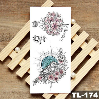 Womans Rose Flower Waterproof Temporary Tattoo Sticker For Arm Body Gorgeous Girls Tattoos