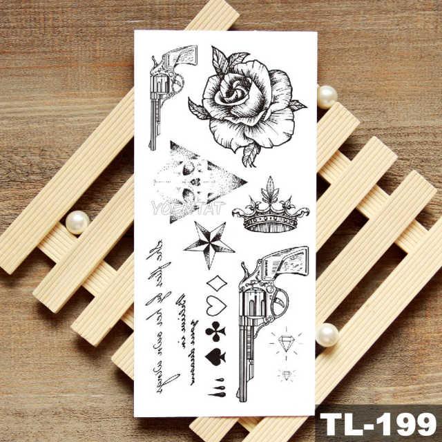 Womans Rose Flower Waterproof Temporary Tattoo Sticker For Arm Body Gorgeous Girls Tattoos