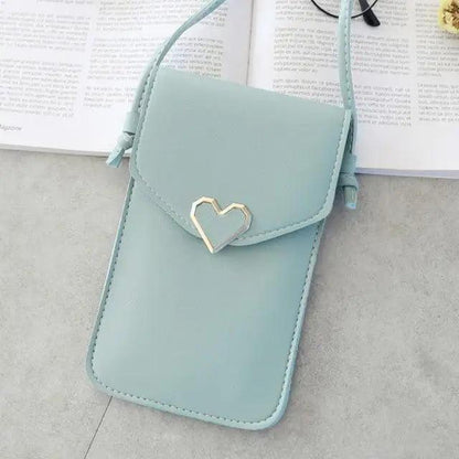Women  Bag Shoulder Transparent Bag Card Holders Girl  Handbag Ladies PU Leather Clutch Phone Wallets Purse