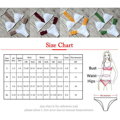 Women Bikini Set Summer Khaki Halter Swimwear Women's Bikini Swimsuit Two Piece Strappy Cross Push Up Bikini Swimwear Bathing Suit Bikini Set Push-up Low Waist Bra Bikini Set Bathing Suit Swimsuit Hollow Out