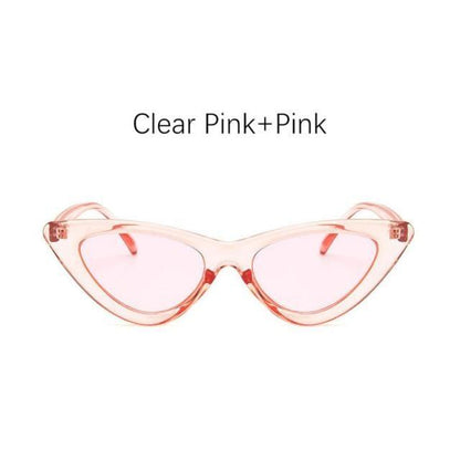 Women Elegant Black Summer Sunglasses Stylish New Popular Cat Eye Design Sunglasses For Woman New Small Eyewear Shades For Women Retro Summer Design Glasses