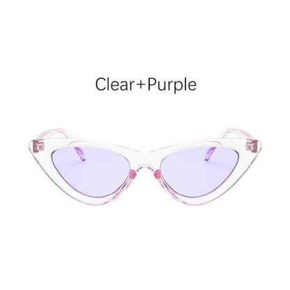 Women Elegant Black Summer Sunglasses Stylish New Popular Cat Eye Design Sunglasses For Woman New Small Eyewear Shades For Women Retro Summer Design Glasses
