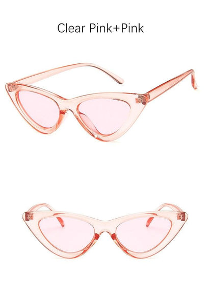 Women Elegant Black Summer Sunglasses Stylish New Popular Cat Eye Design Sunglasses For Woman New Small Eyewear Shades For Women Retro Summer Design Glasses