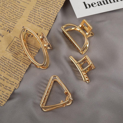 Women Fashion Hair Claw Korean Minimalist Style Geometric Metal Catch Clip Chic Barrettes Headwear High Quality Gorgeous Hair Accessories For Women