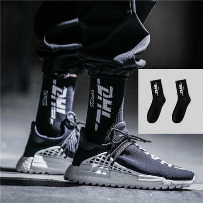 Women Korea Funny Socks Long Socks Black Cool Socks Harajuku GD Hip Hop Cotton Skateboard Socks Men New Trend Daisy Socks Men