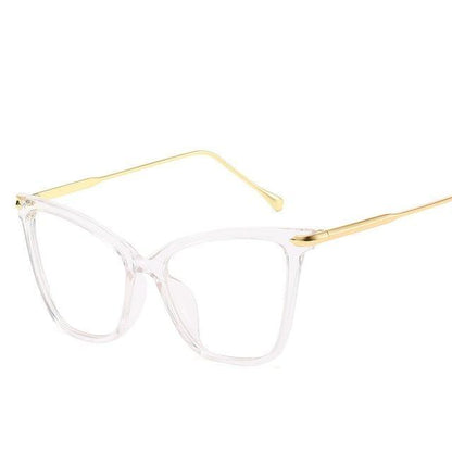 Women Luxury Cat Eye Sunglasses For Women Glasses Oversized Frame Transparent Lens Eyeglasses Computer Optical For  Prescription Glasses For Women