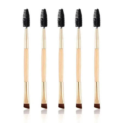 Women Makeup Brush 5Pcs Professional Black Eyebrow Inclined Flat Angled Brush Makeup Tool Wooden Pole Eyeliner Eyeshadow Women Cosmetic