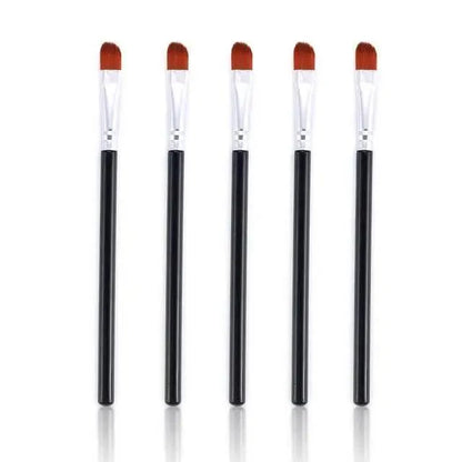 Women Makeup Brush 5Pcs Professional Black Eyebrow Inclined Flat Angled Brush Makeup Tool Wooden Pole Eyeliner Eyeshadow Women Cosmetic