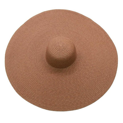 Women Oversized Foldable Summer Large Wide Hat Beach Straw Hat Cute Sun Cap Retro Foldable Handmade Big Hats Ladies UV Protection Hat Vintage Summer Sun Beach Hats