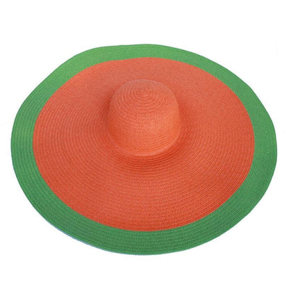 Women Oversized Foldable Summer Large Wide Hat Beach Straw Hat Cute Sun Cap Retro Foldable Handmade Big Hats Ladies UV Protection Hat Vintage Summer Sun Beach Hats