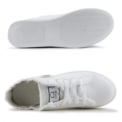 Women's Blue Canvas Sneakers Breathable Classic Summer Denim Stylish Fashion Women Sneakers