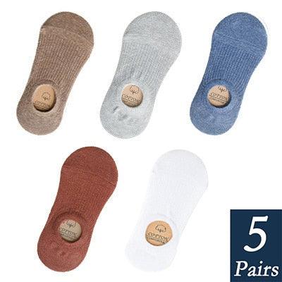 Women's Cute Cotton Invisible No Show Non-Slip Summer Candy Solid Color Silicone Short Socks Fashion Thin Ankle Boat Socks