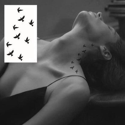 Women's Different Stickers Tattoo Temporary Waterproof Neck Arm Leg Tattoo Colorful Design