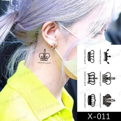Women's Different Stickers Tattoo Temporary Waterproof Neck Arm Leg Tattoo Colorful Design